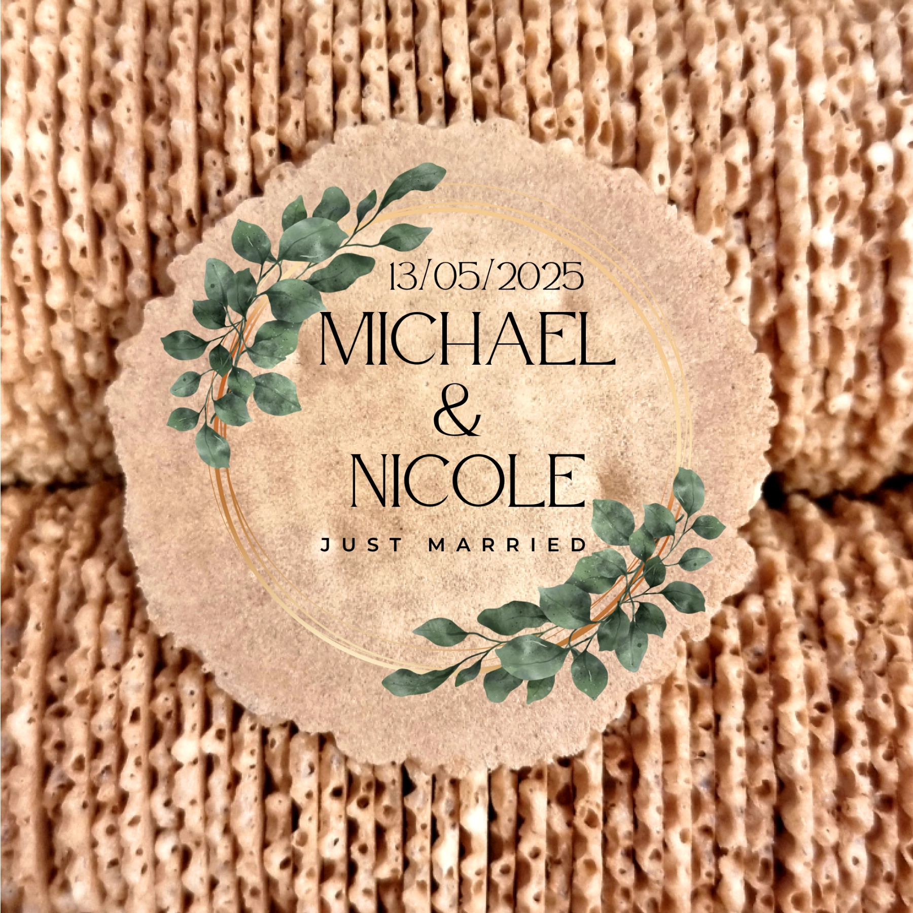 Floral Wedding Wafers