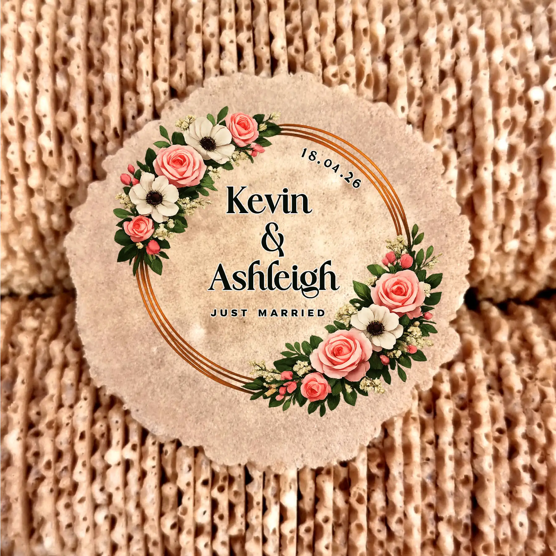 Floral Wedding Wafers